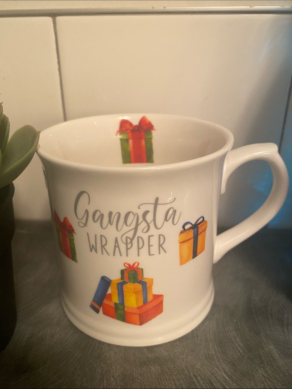 NEW🌈 Gangsta Wrapper Christmas Holiday Mug